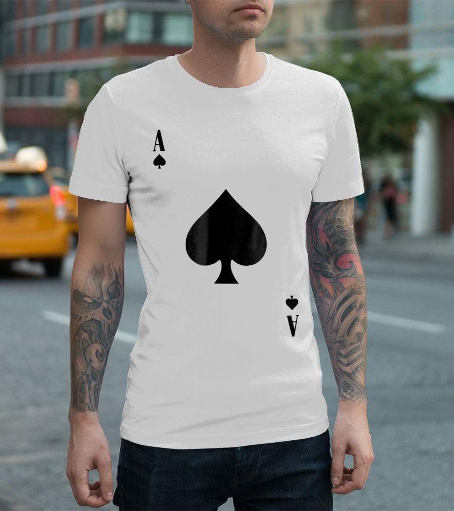 Ace of Spades Card Costume Halloween Poker T-Shirt