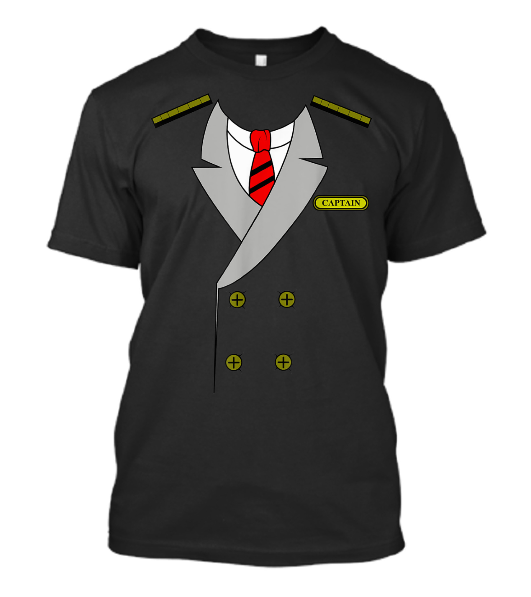 Airplane Pilot Captain Uniform Costume Halloween T-Shirt