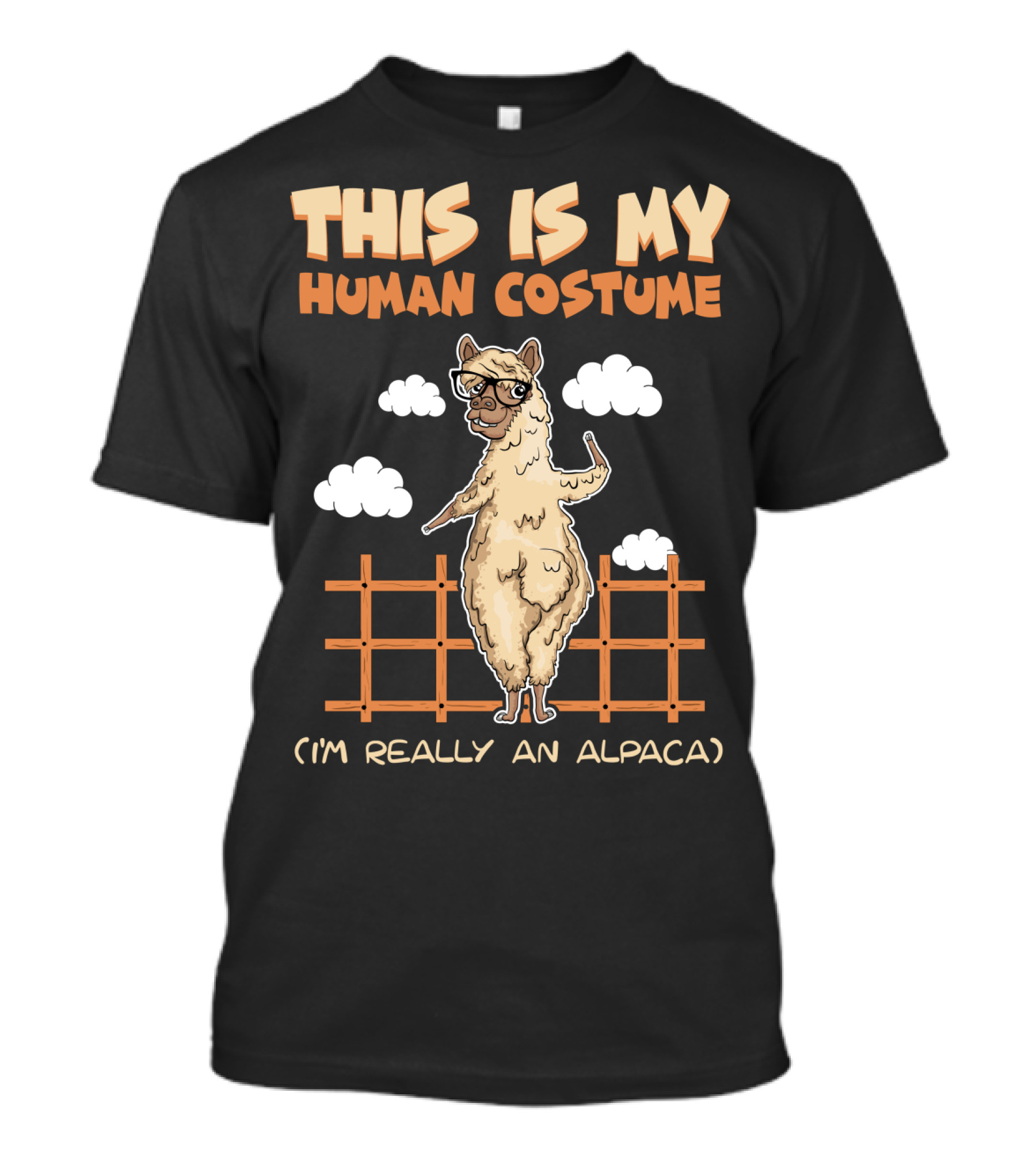 This Is My Human Costume I'm Really An Alpaca Halloween T-Shirt