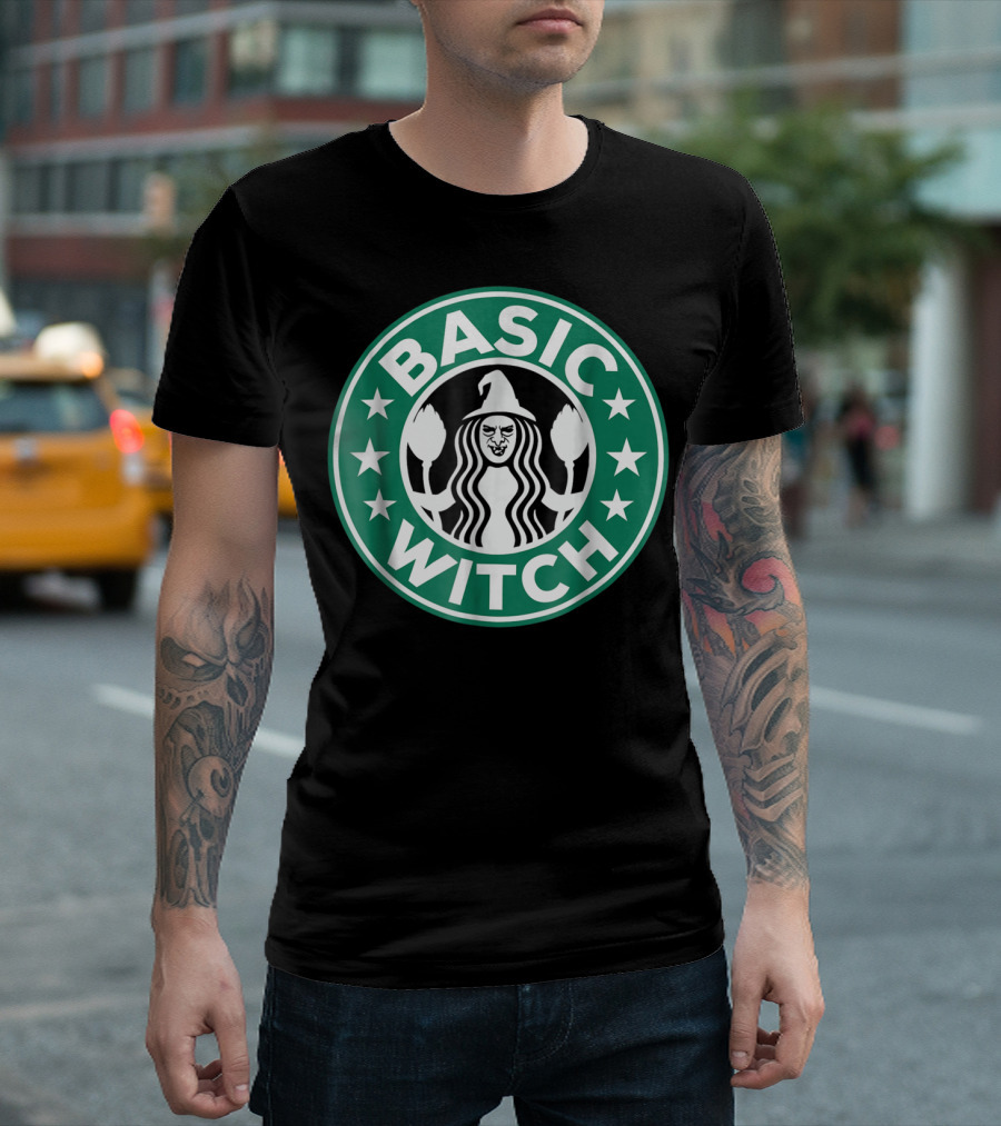 Basic Witch Halloween Trick Or Treat Starbucks T-Shirt