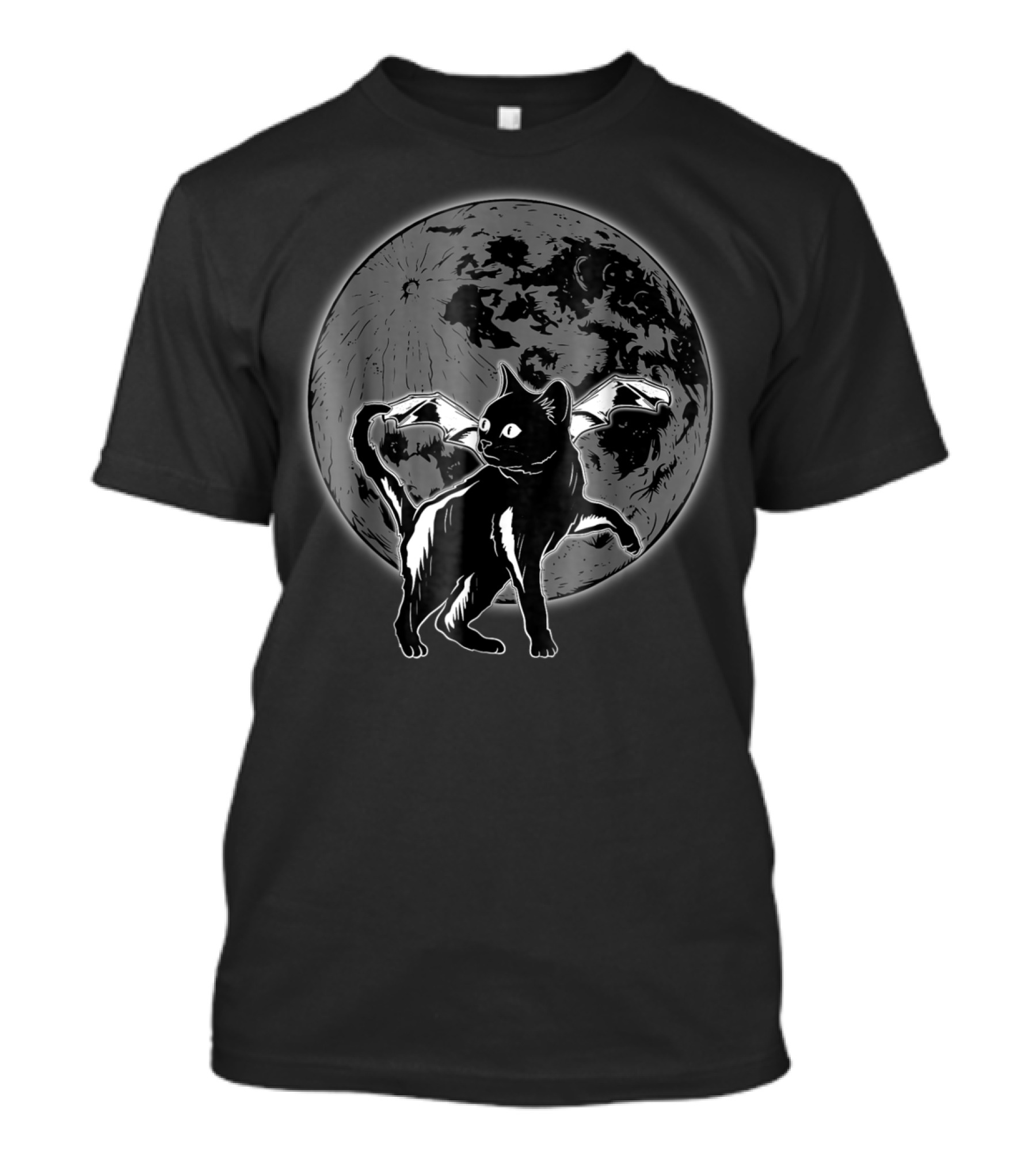 Bat Cat Full Moon Enigma T-Shirt