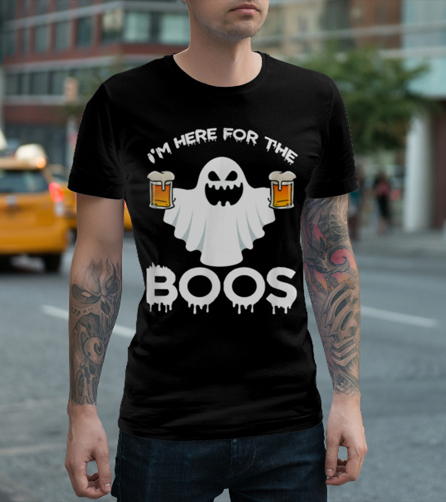 I'm Here for the Boos Ghost Beer Halloween Horror Nights T-Shirt
