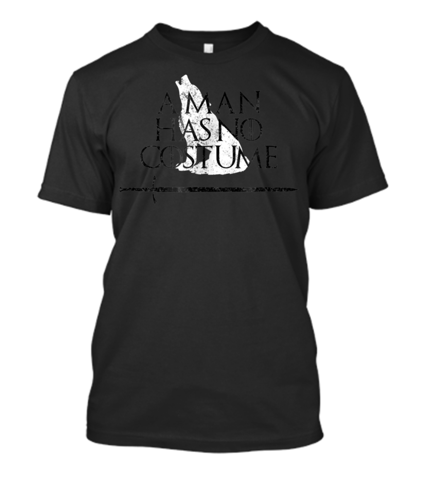 A Man Has No Costume Funny Werewolf Moon Howling T-Shirt