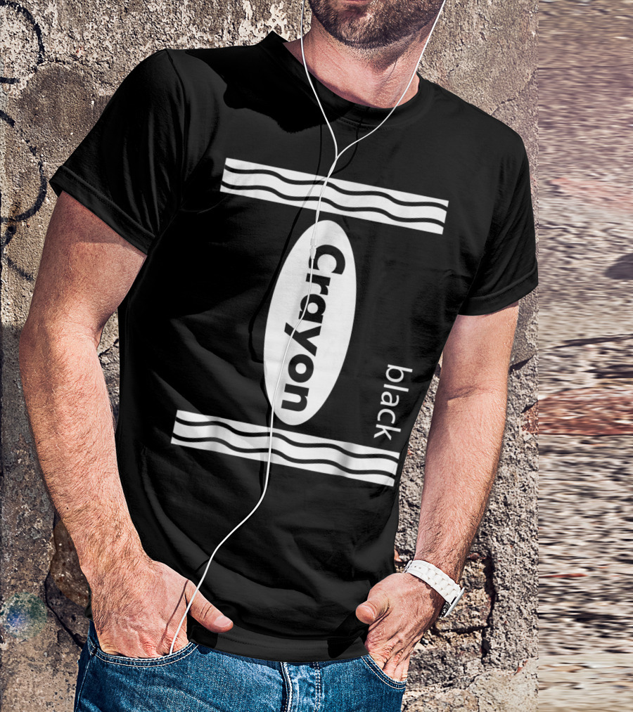 Black Crayon Halloween Family Matching Costume T-Shirt