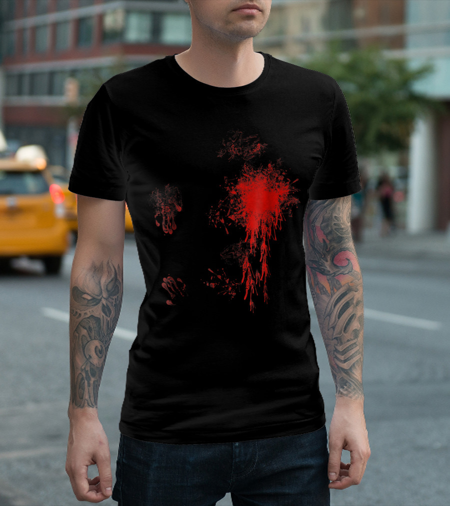 Blood Splatter Pattern Dark Bloody Drip T-Shirt
