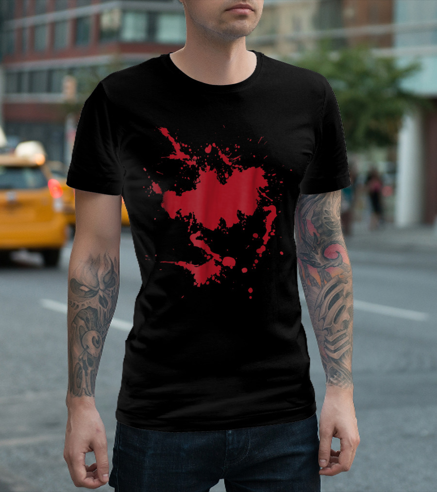 Bloody Splattered Red Scary Easy Horror Effect T-Shirt
