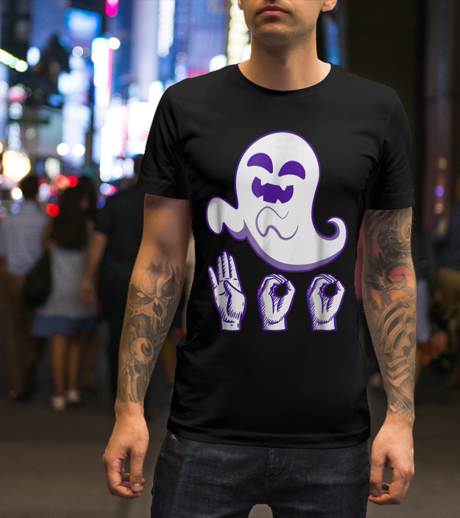 Boo Ghost ASL Sign Language Funny T-Shirt