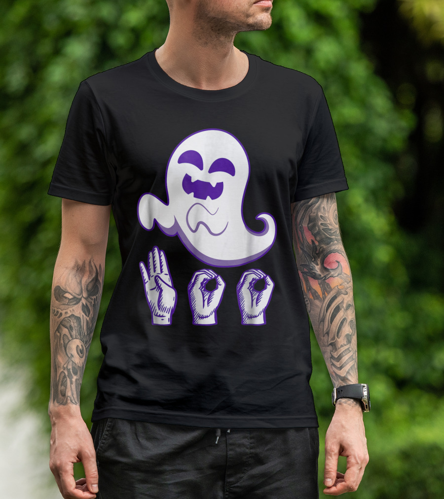 Boo Ghost ASL Sign Language Funny T-Shirt