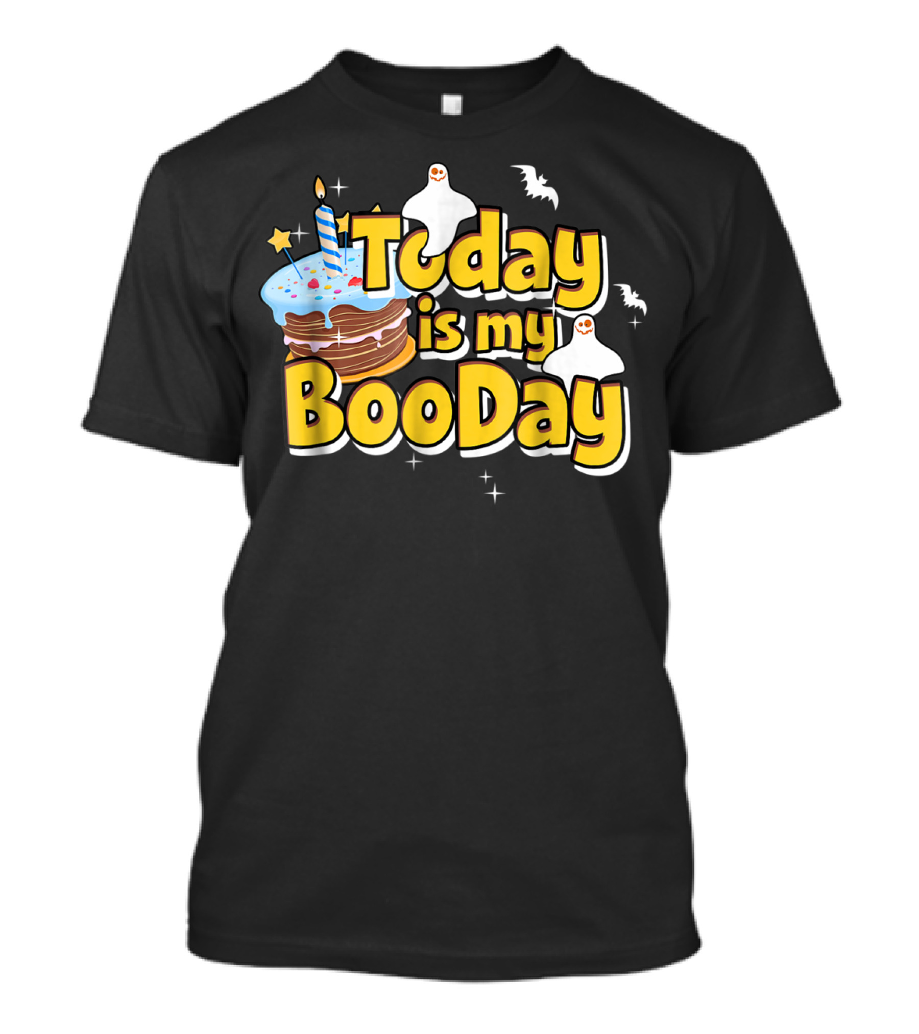 Today Is My Boo Day Halloween Birthday Cake Ghost Bats T-Shirt