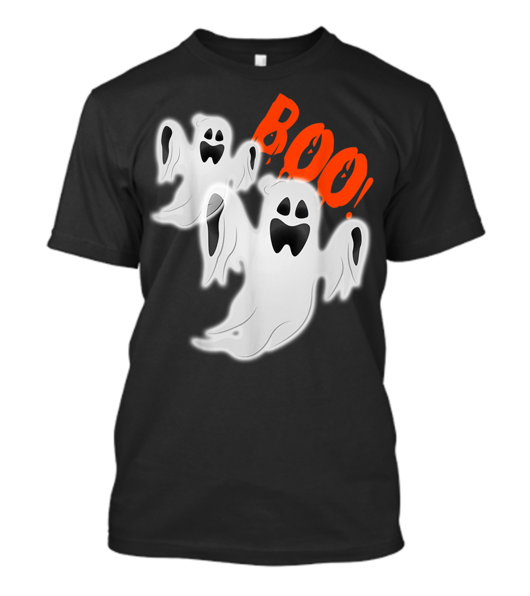 Boo Halloween Funny Ghosts With Spooky Expression T-Shirt