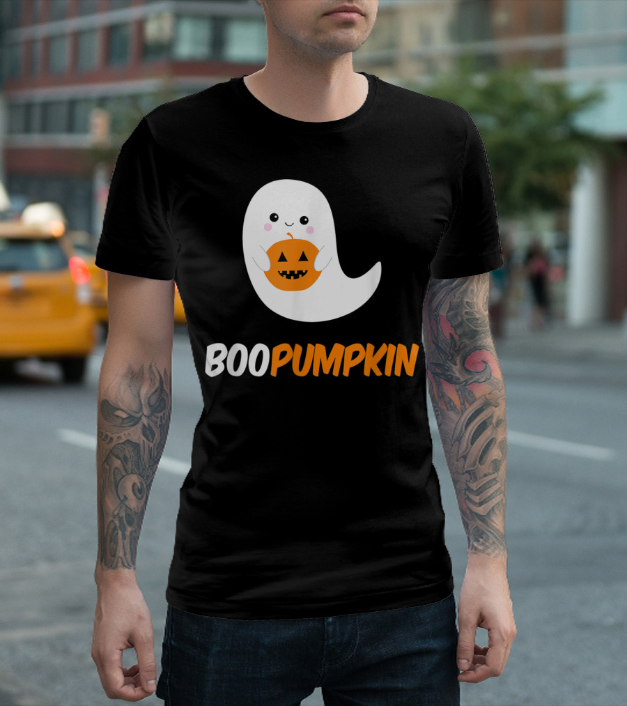 Boo Pumpkin Cute Ghost Halloween Decoration T-Shirt