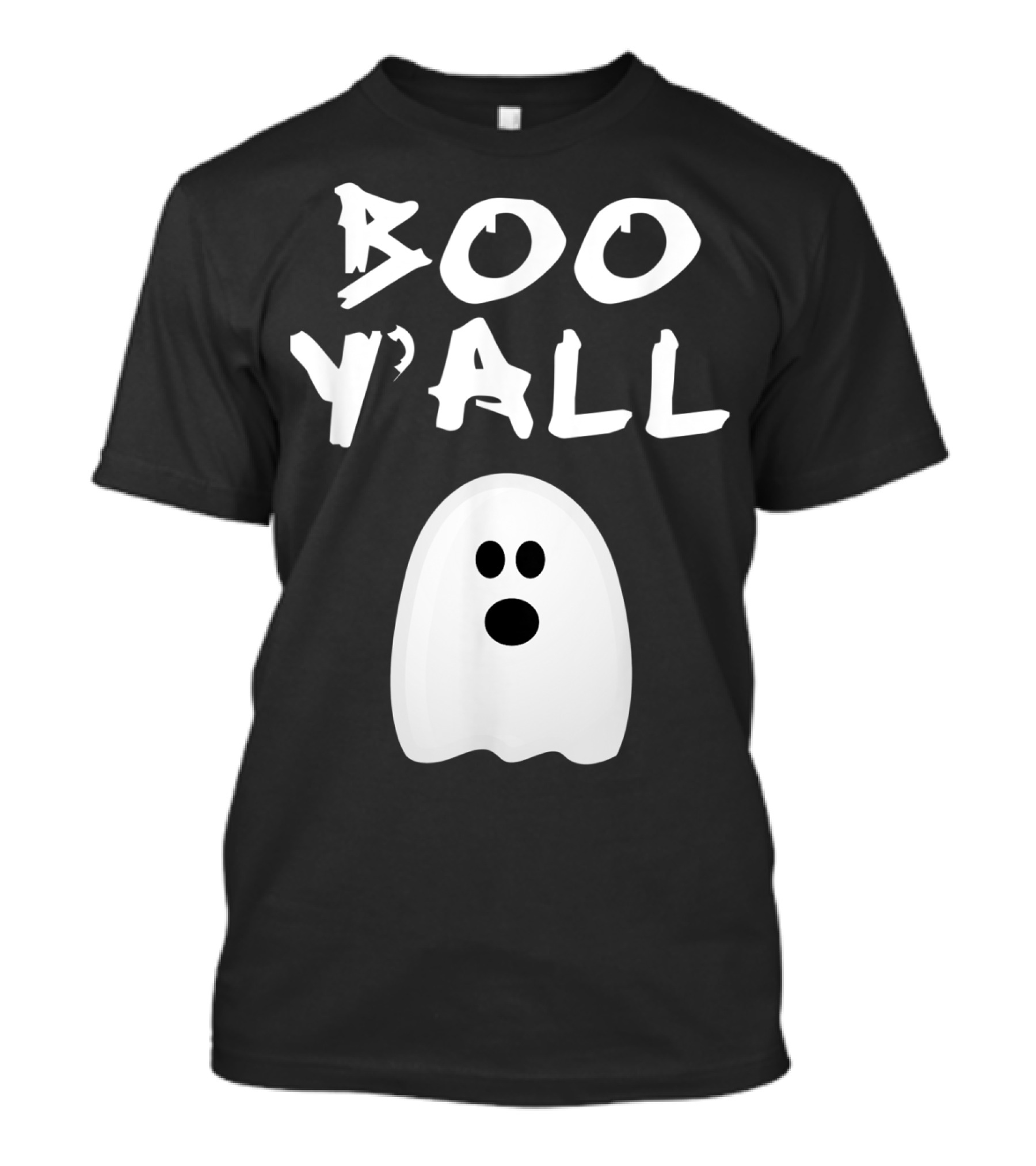 Boo Y'all Halloween Little Ghost White Funny Spooky Ghost T-Shirt