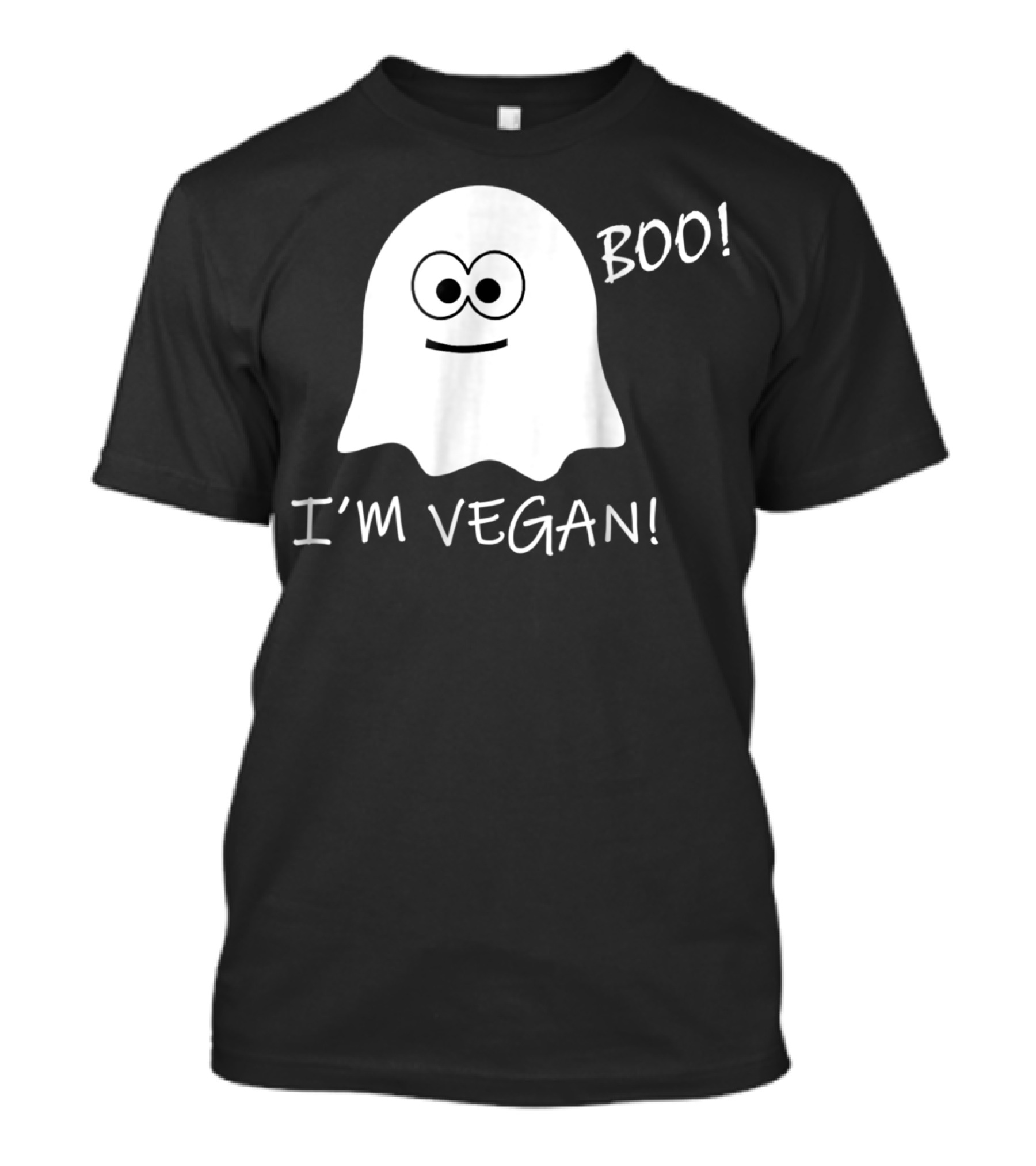 Boo I'm Vegan Ghost Halloween For Vegans T-Shirt