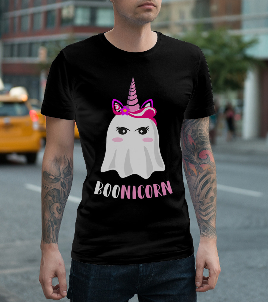 Boonicorn Halloween Unicorn Ghost Cute Spooky T-Shirt