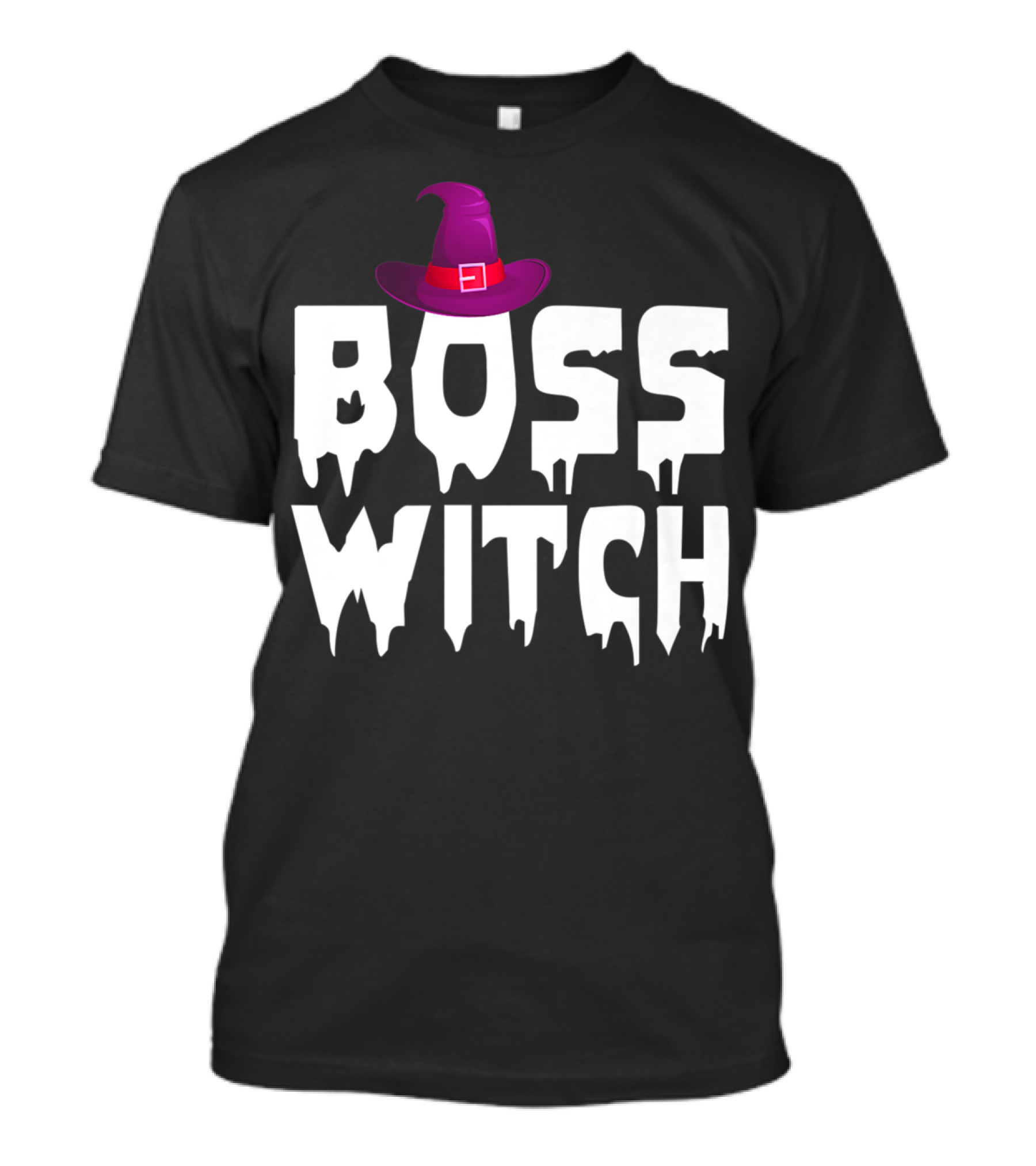 Boss Witch With Purple Hat And Dripping Font T-Shirt
