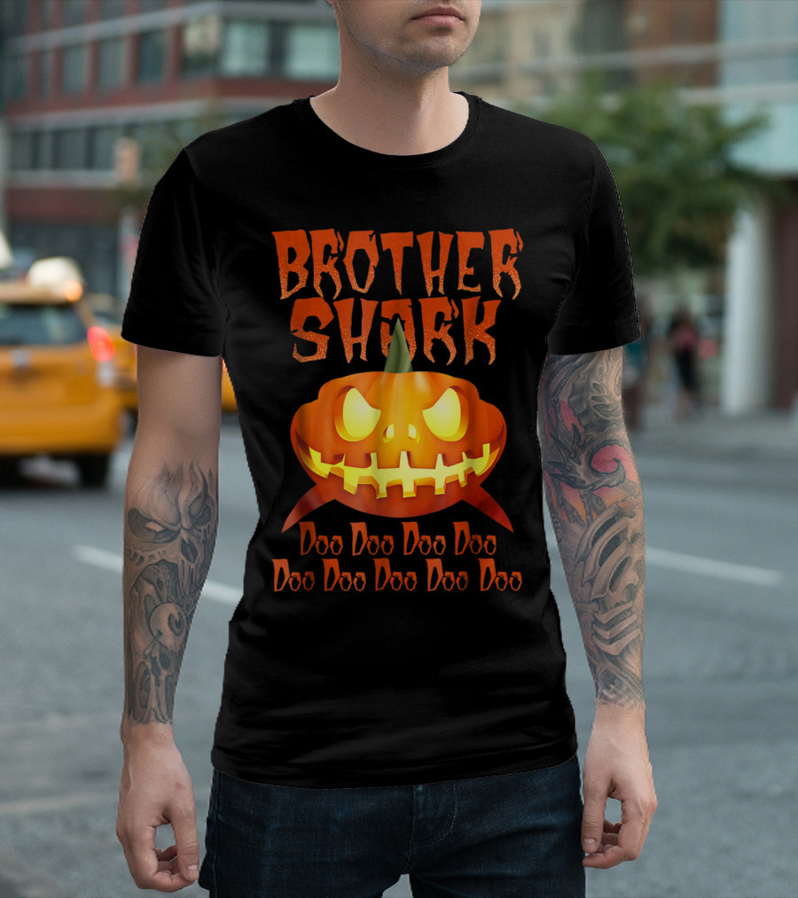 Brother Shark Doo Doo Doo Halloween Pumpkin T-Shirt