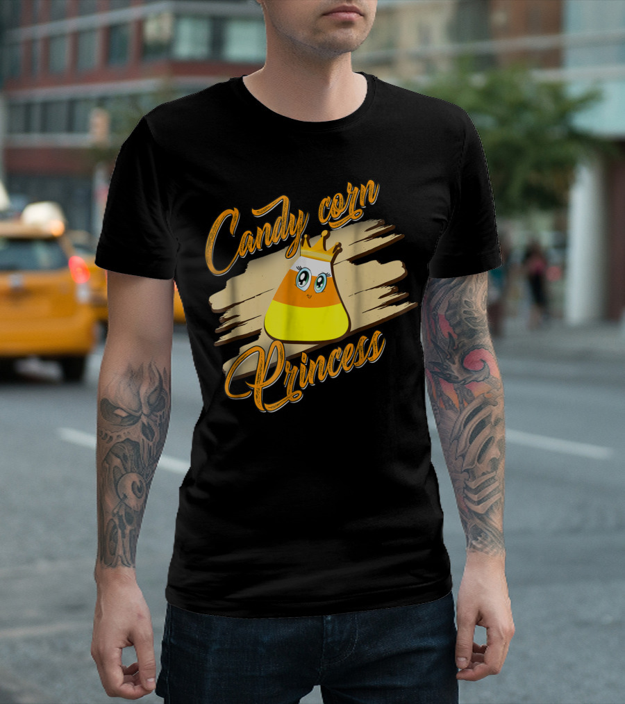 Candy Corn Princess Cute Halloween Kawaii Cartoon T-Shirt