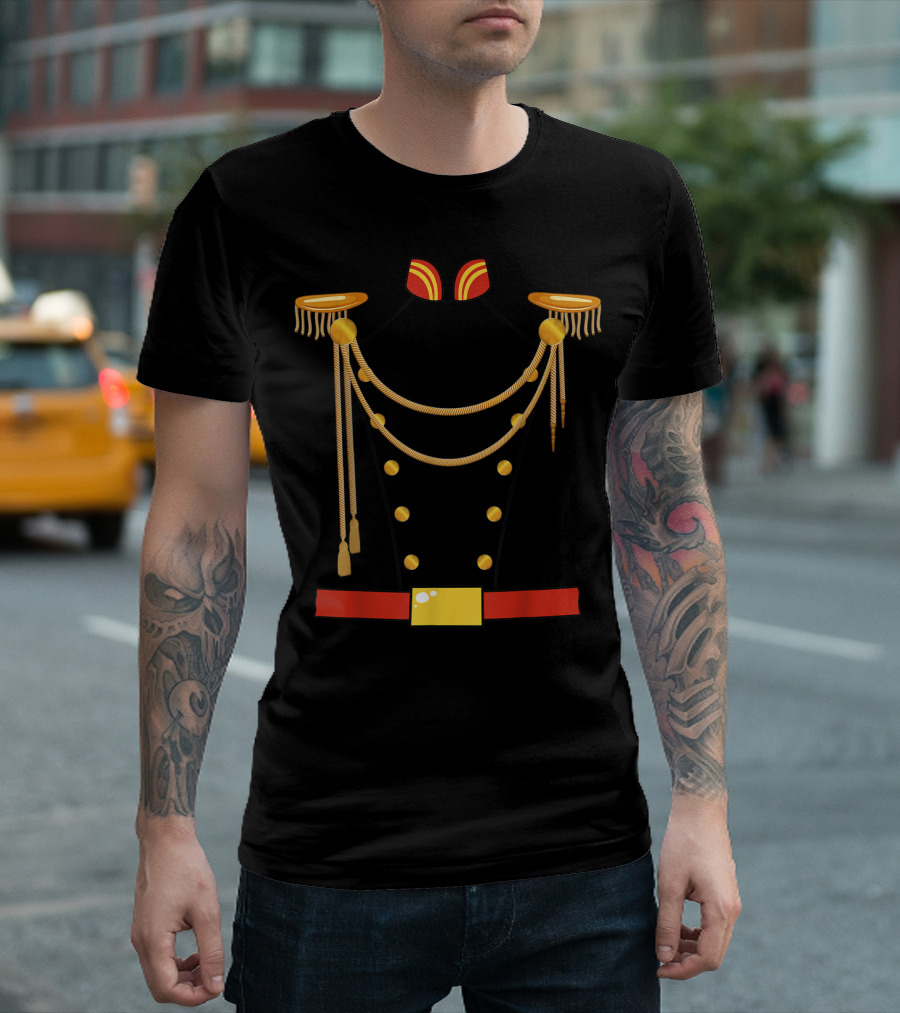 Charming Prince Costume Regal Gold Chains and Epaulettes T-Shirt