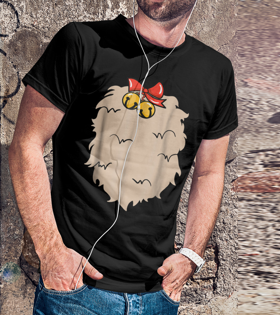 Rudolph Reindeer Costume Christmas Bells Diy Bow T-Shirt