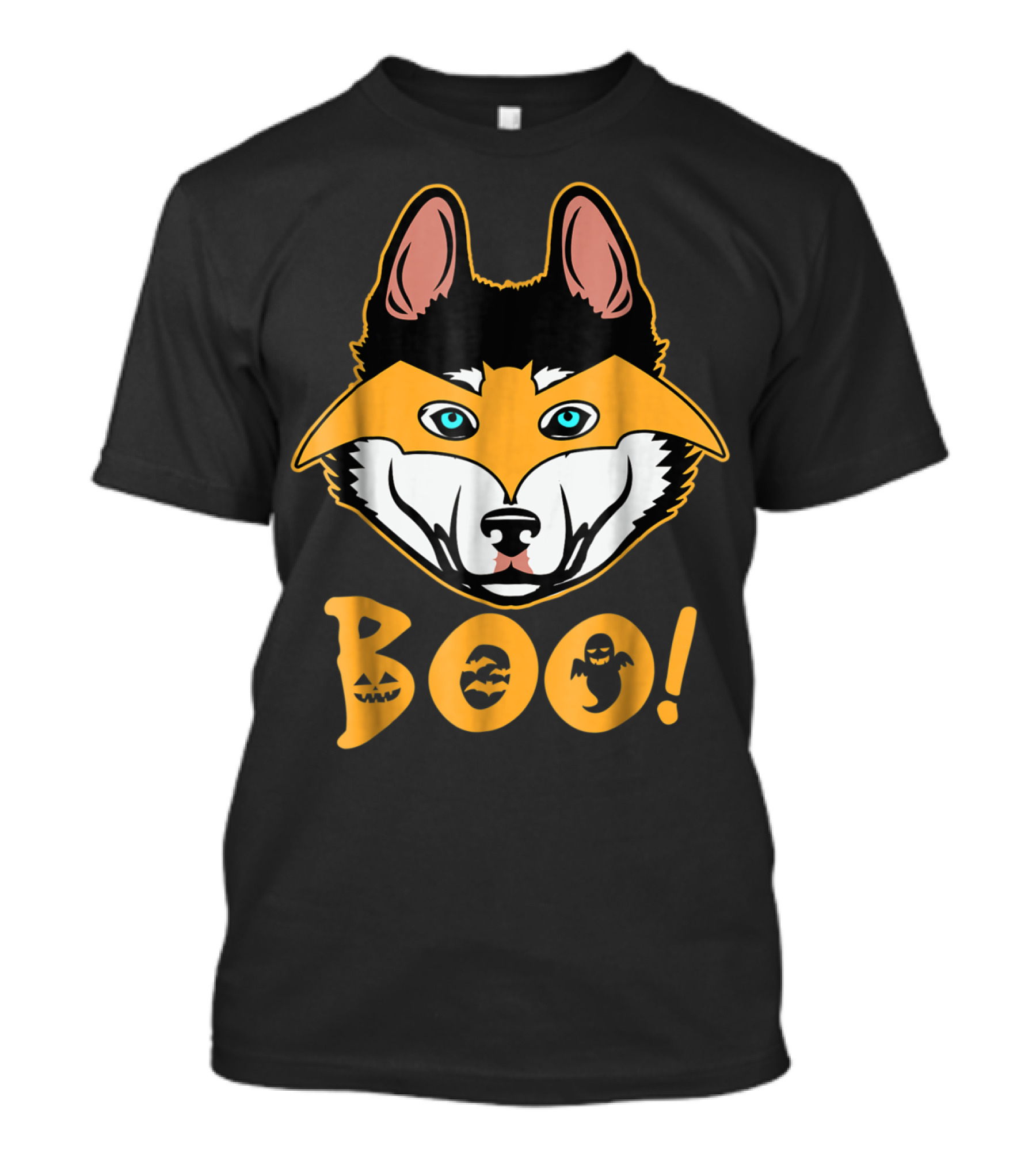 Clown Husky Halloween Joker Makeup On Boo T-Shirt