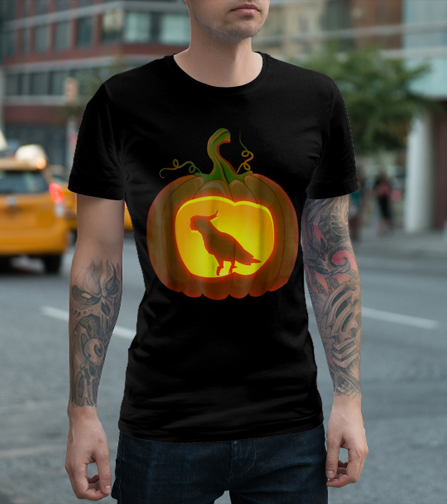 Cockatoo Pumpkin Lantern Carving T-Shirt