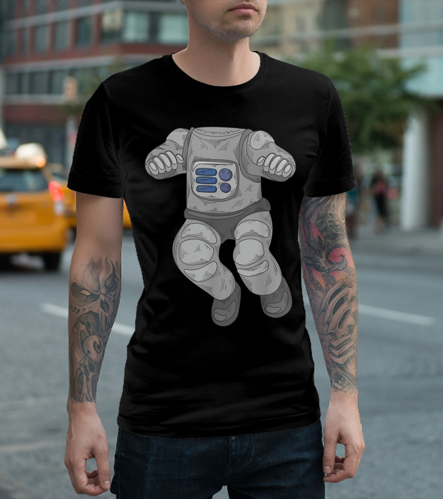 Cool Funny Astronaut Suit No Head Floating Space T-Shirt