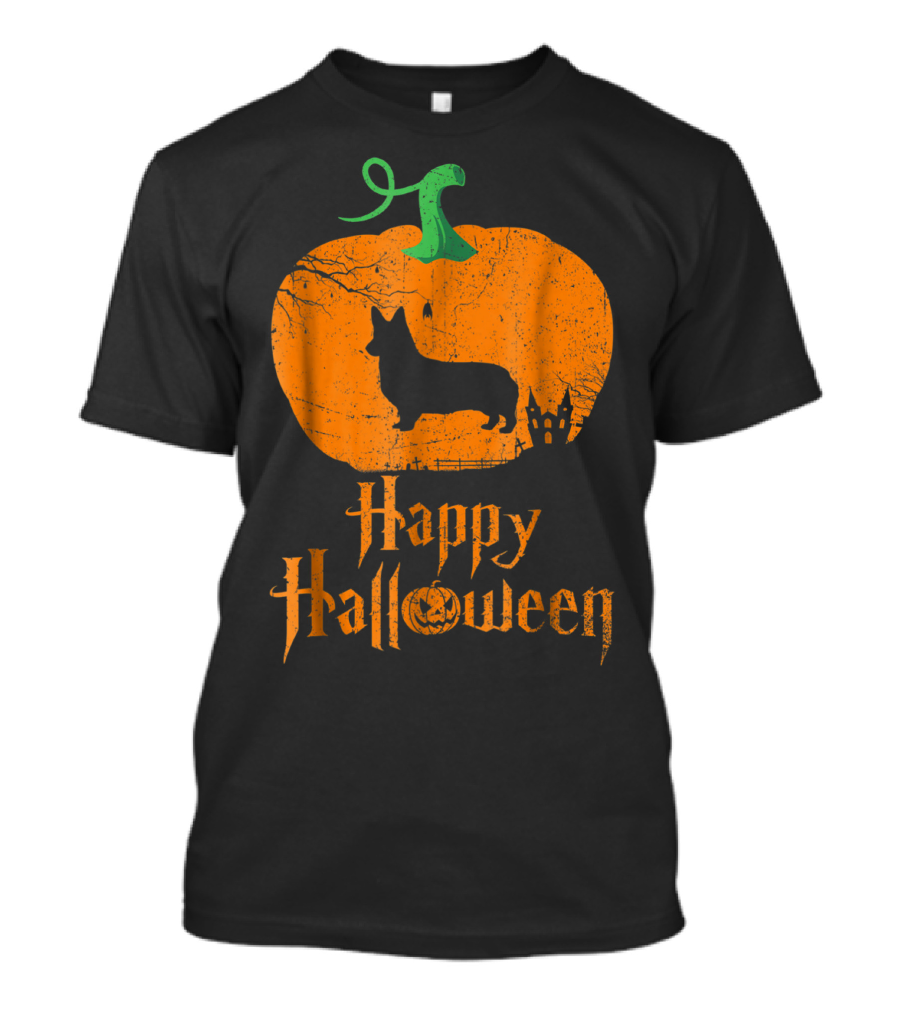 Happy Halloween Corgi In Pumpkin T-Shirt
