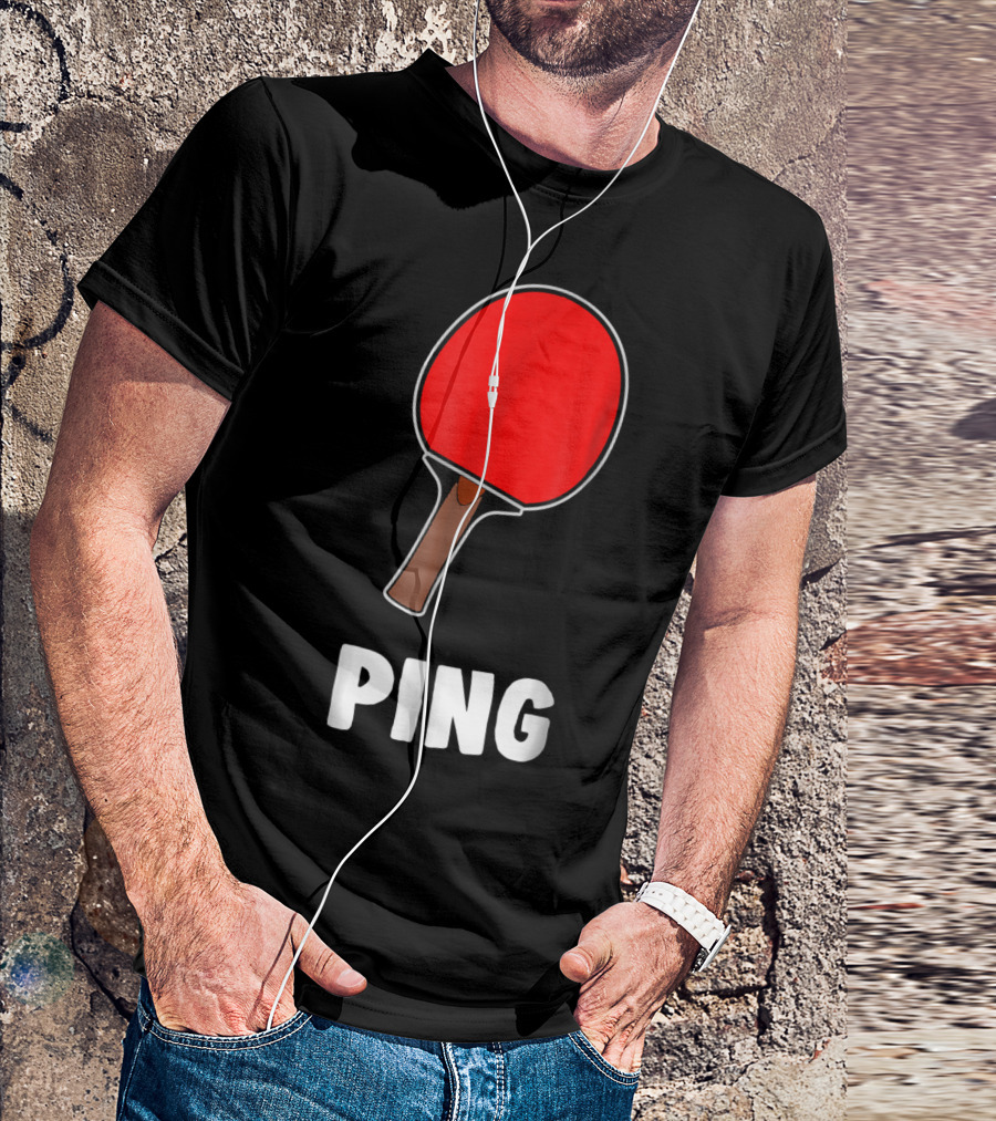 Couple Matching Halloween Costume Ping Paddle T-Shirt