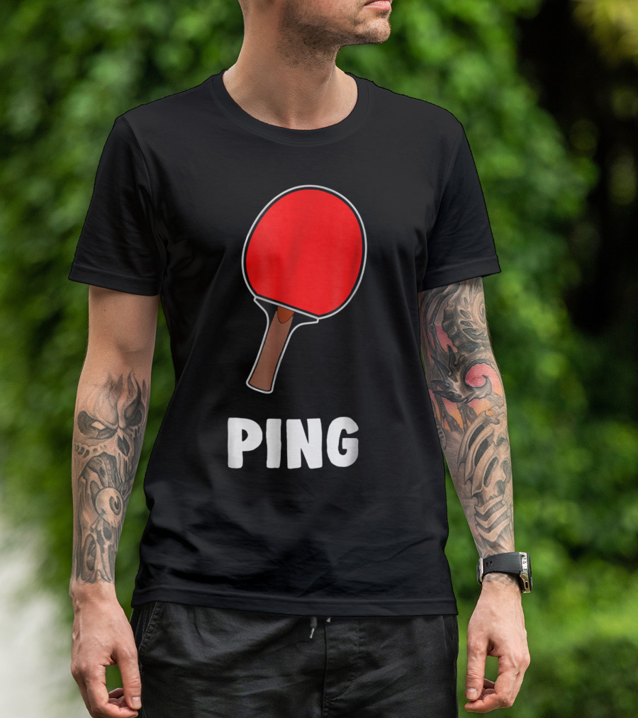 Couple Matching Halloween Costume Ping Paddle T-Shirt