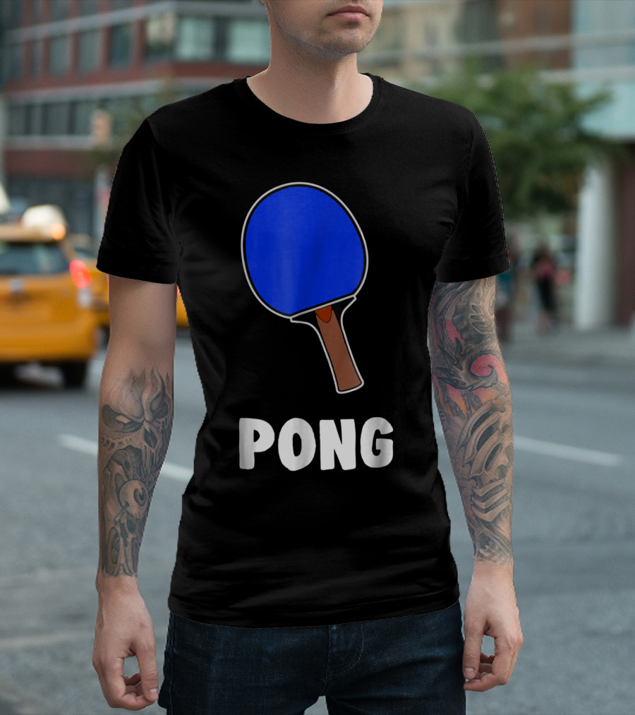 Couple Matching Halloween Costumes Pong Table Tennis Paddle T-Shirt
