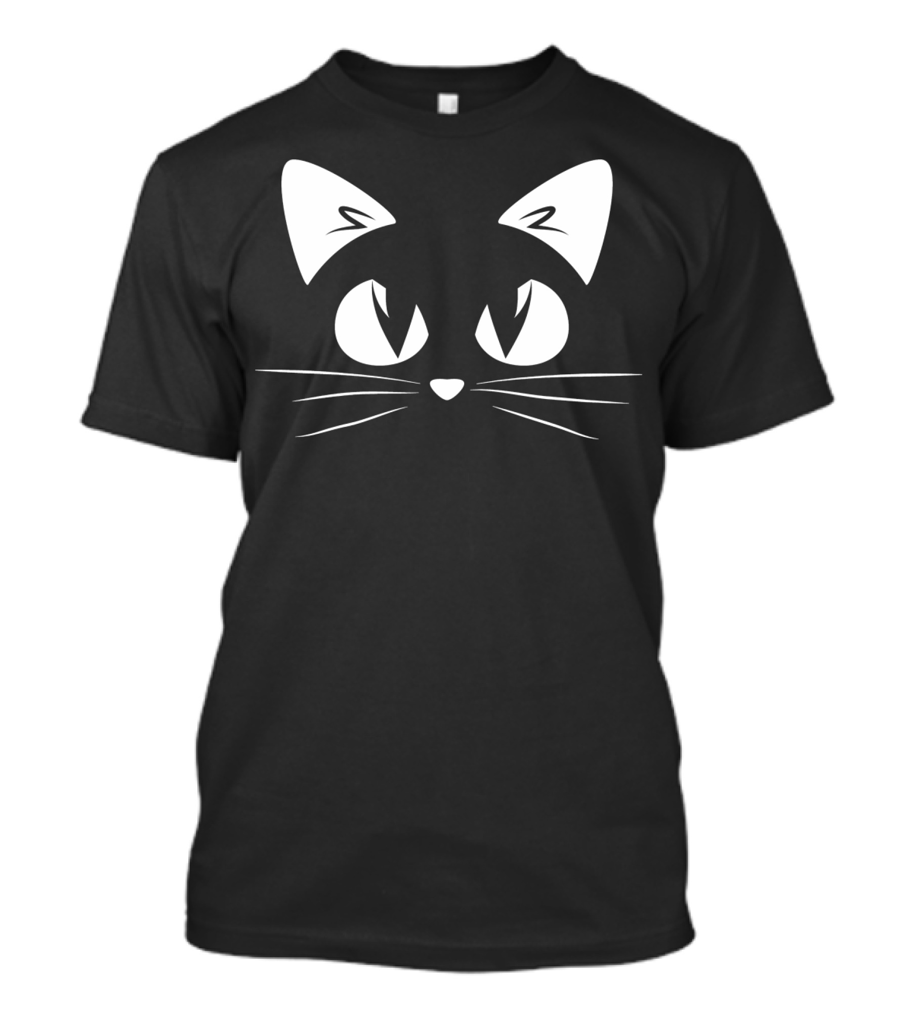 Cute Cat Fun Halloween Costume Top With Whiskers And Ears T-Shirt