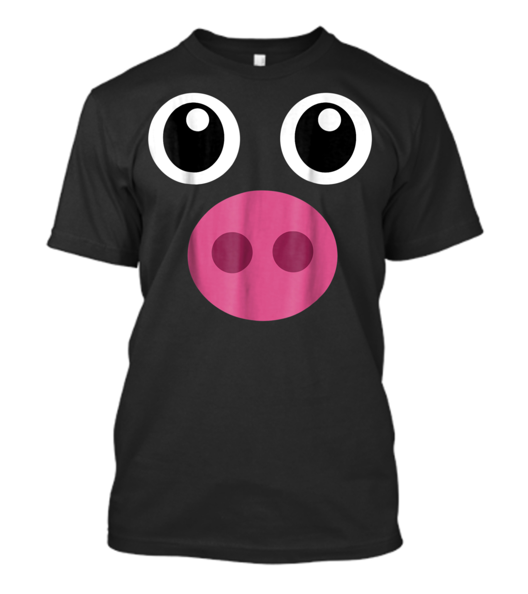Cute Pig Face Halloween Eyes Nose T-Shirt