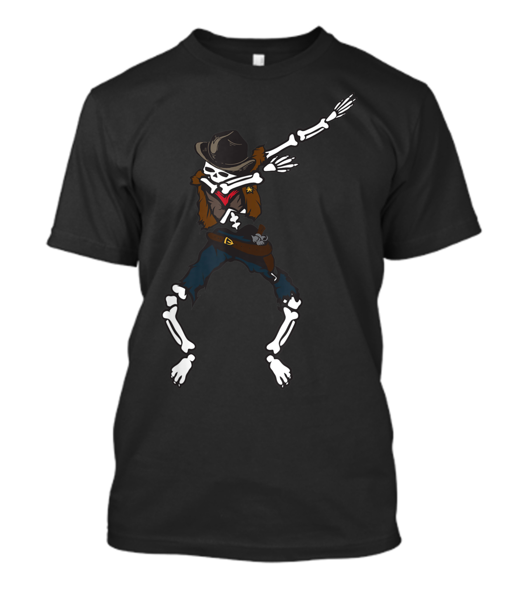 Dabbing Skeleton Cowboy Cute Rancher Skeleton Dance Cowboy Hat T-Shirt