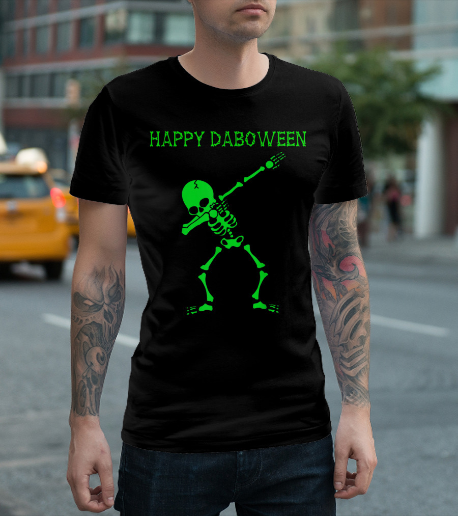 HAPPY DABOWEEN DABBING SKELETON KIDS BONES T-Shirt