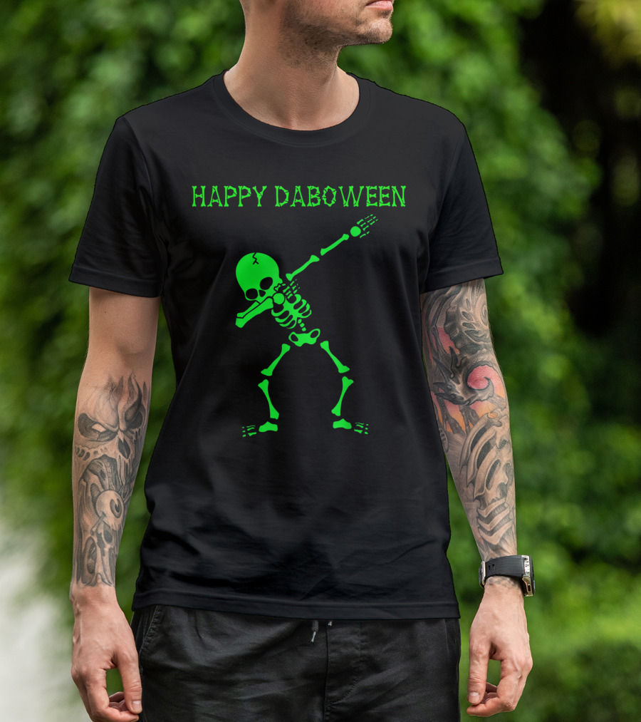 HAPPY DABOWEEN DABBING SKELETON KIDS BONES T-Shirt