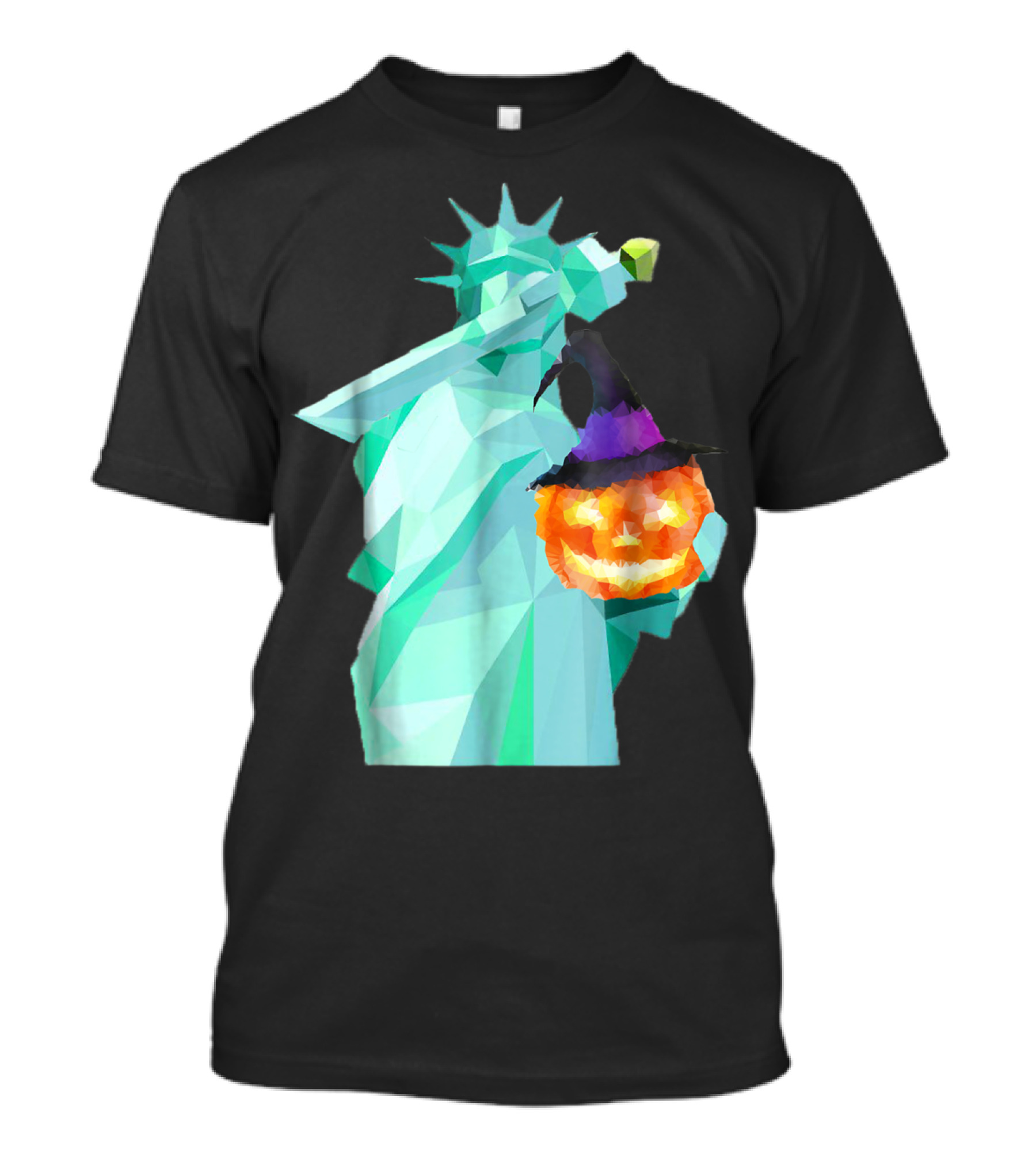 Statue Of Liberty Dabbing With Halloween Pumpkin T-Shirt