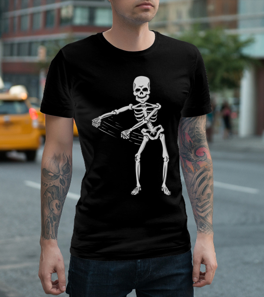 Dancing Skeleton Halloween Flossing Floss Skeleton Dance T-Shirt