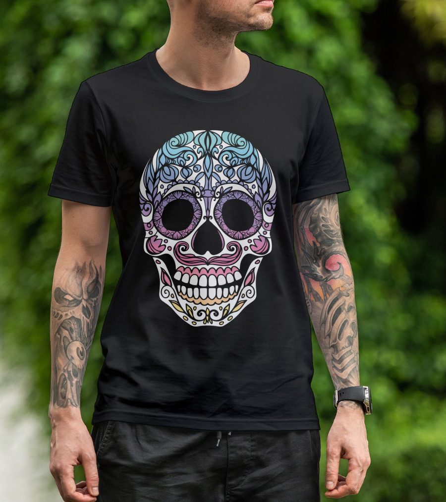 Day Of The Dead Colorful Muertos Sugar Skull T-Shirt