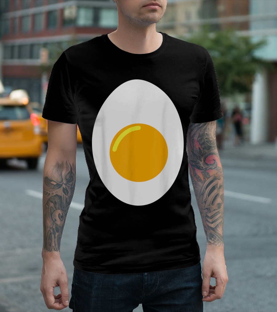 Deviled Egg Costume Add Devil Horns And Tail Funny Halloween T-Shirt