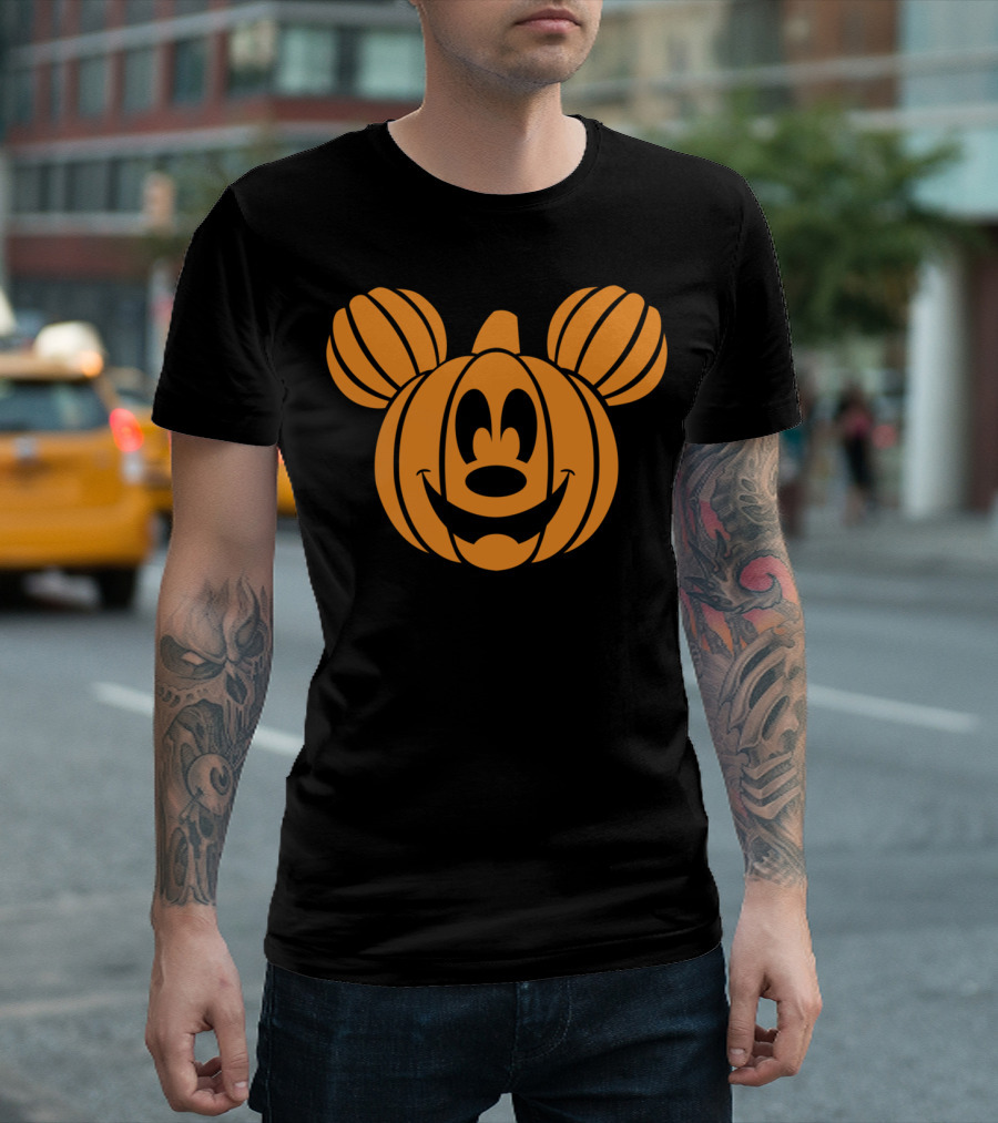 Disney Halloween Mickey Pumpkin Head T-Shirt