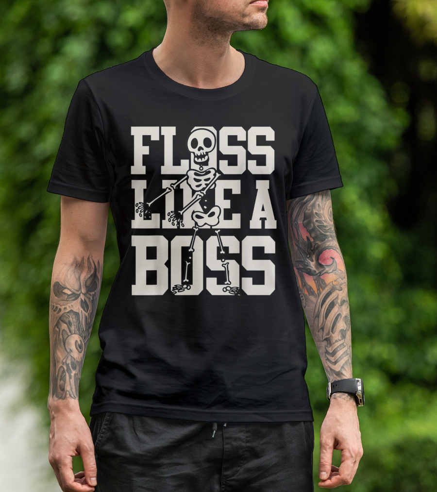 Floss Dance Like A Boss Skeleton T-Shirt