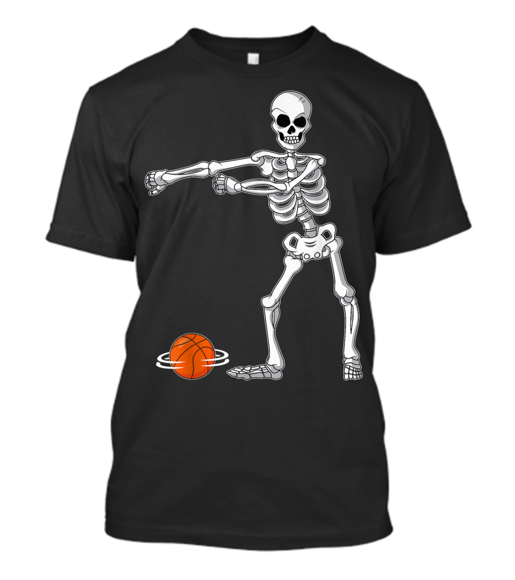 Flossing Skeleton With Basketball Dance Moves T-Shirt