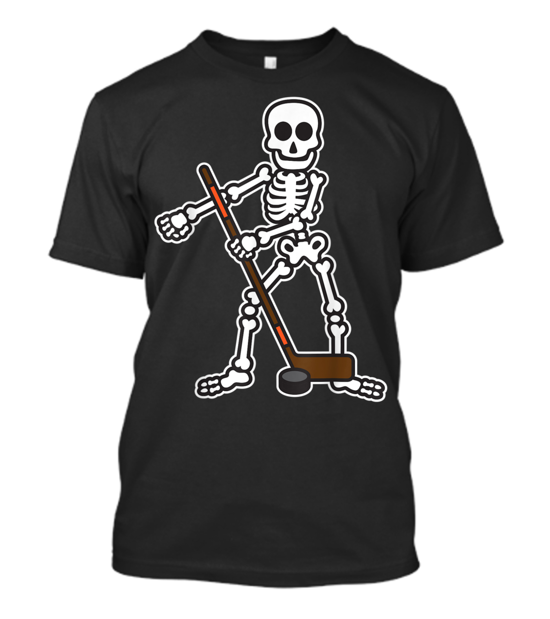 Flossing Skeleton Dancing With Hockey Stick T-Shirt