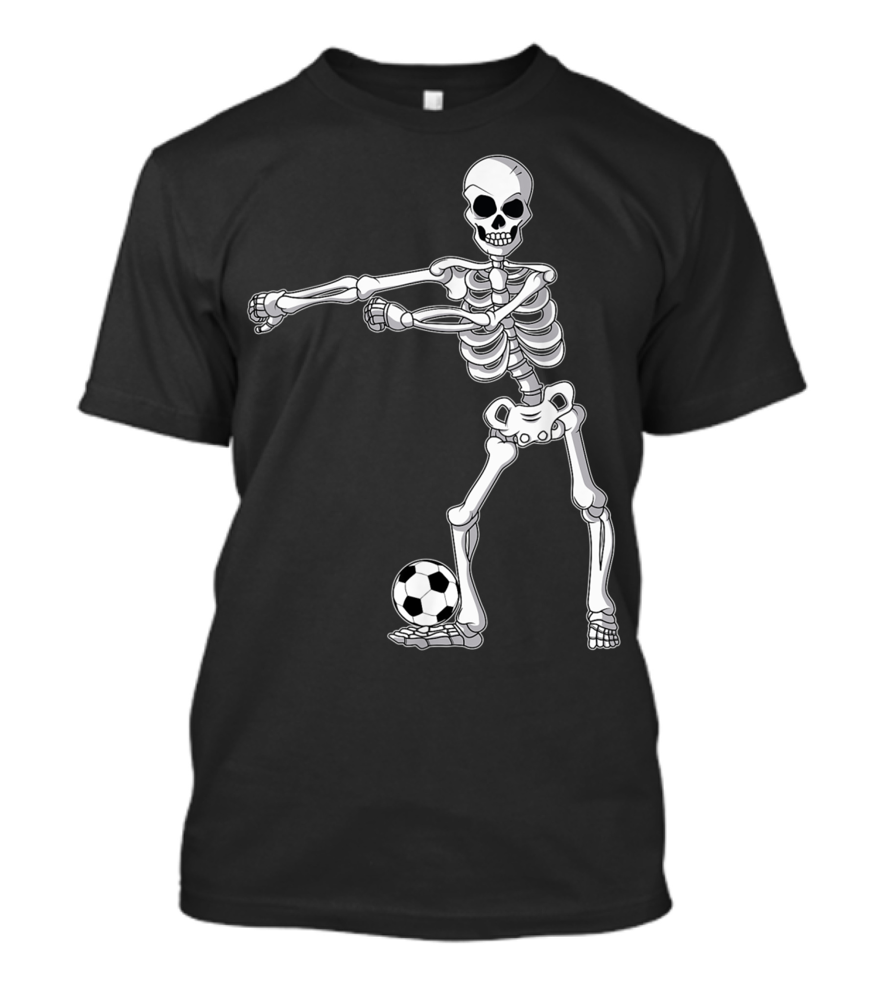Flossing Skeleton Halloween Soccer Funny Dance T-Shirt