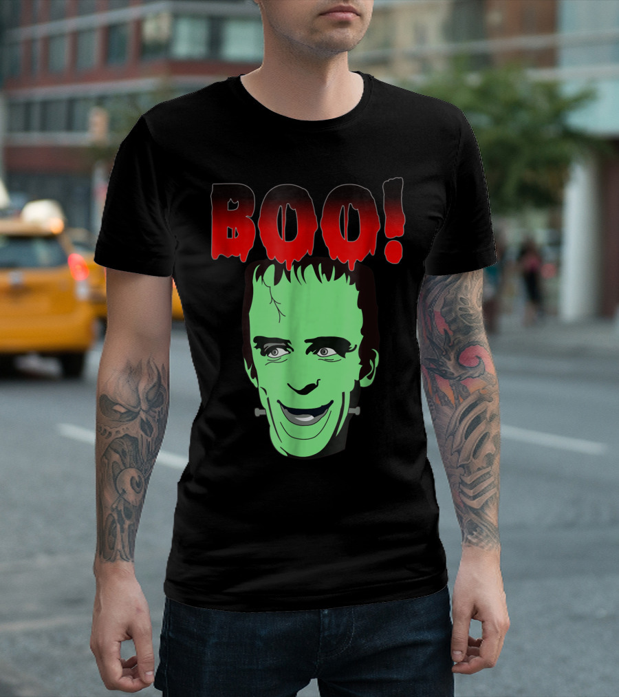 BOO Frankenstein Monster Face Halloween T-Shirt