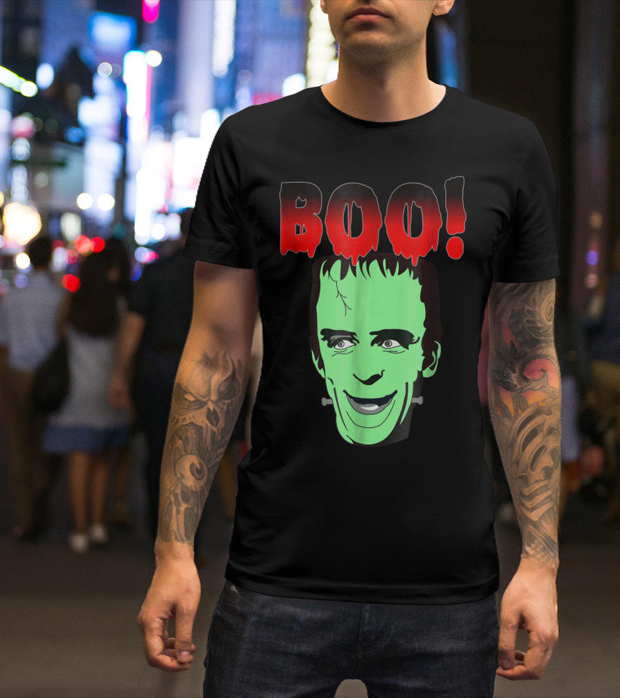 BOO Frankenstein Monster Face Halloween T-Shirt