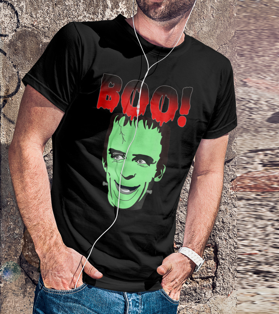 BOO Frankenstein Monster Face Halloween T-Shirt