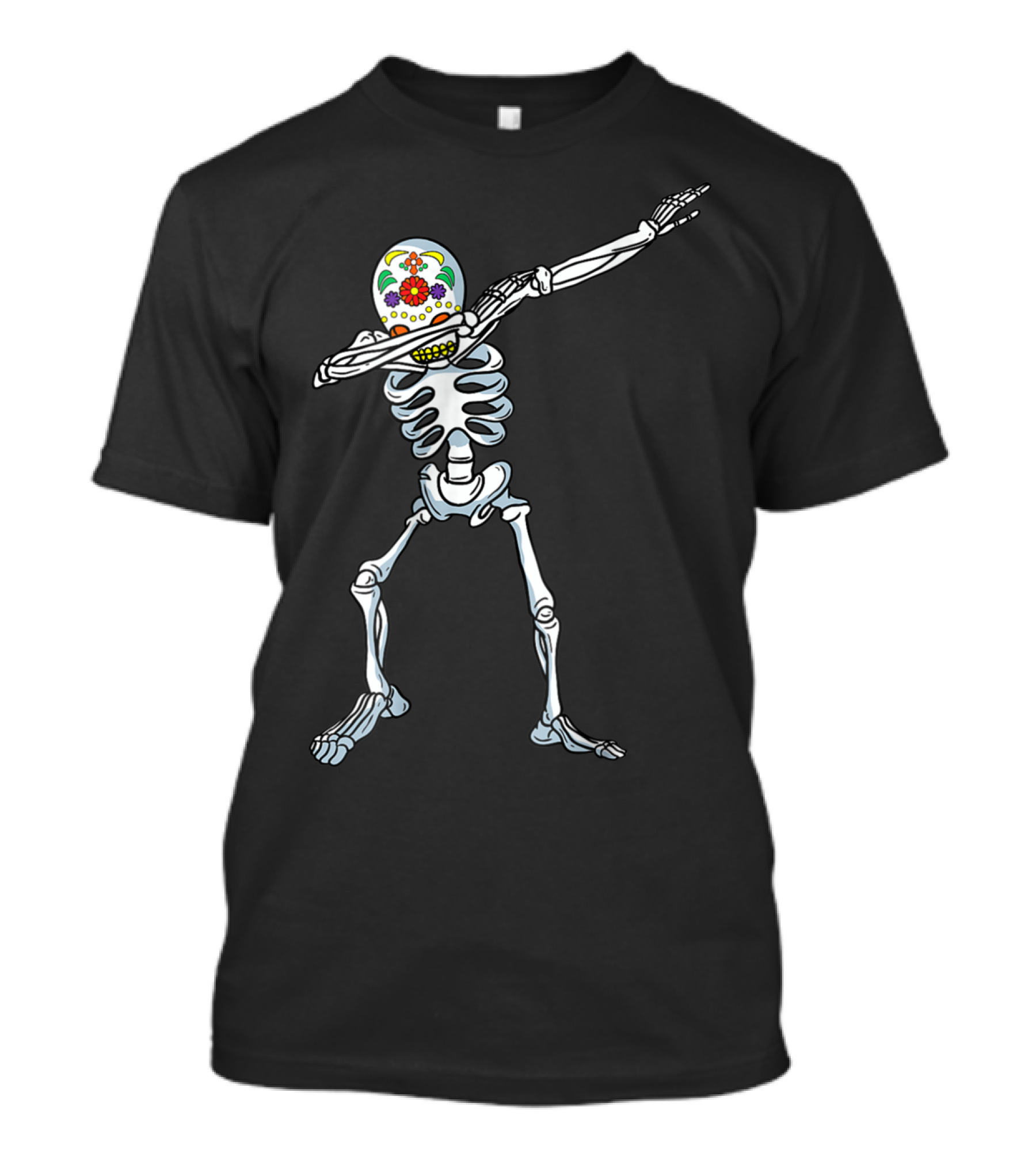 Day Of The Dead Sugar Skull Dabbing Skeleton Mexican T-Shirt