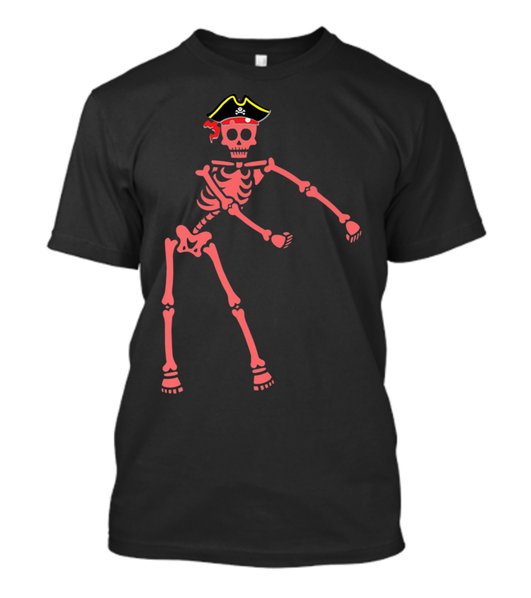 Flossing Pirate Skeleton With Tricorn Hat T-Shirt
