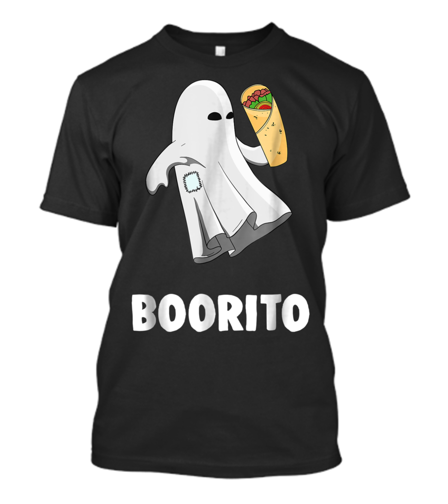 Funny Ghost Boorito Halloween Mexican Burrito T-Shirt